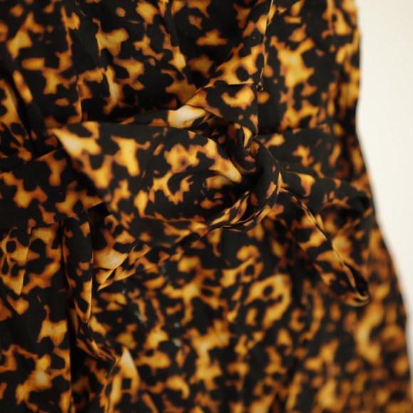WeWoreWhat Blanca Tortoiseshell Wrap Dress small - Picture 6 of 9